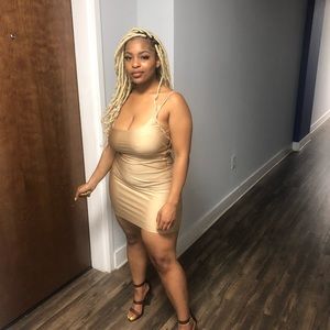 Nude Body Con Cut-out dress